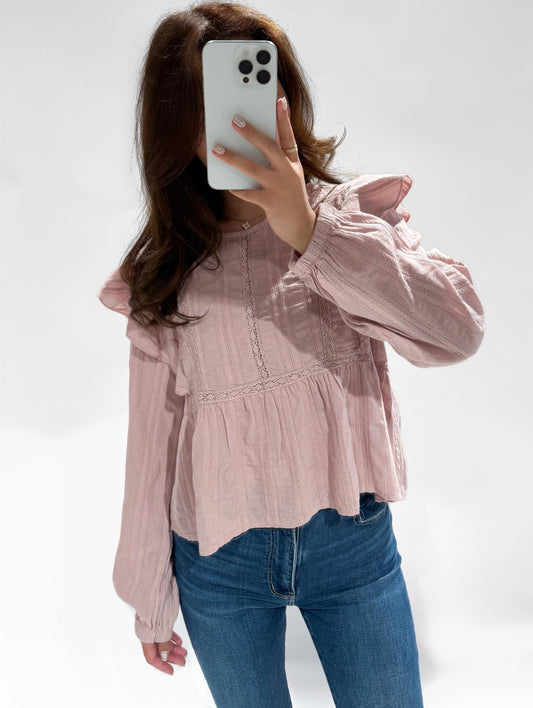 Chloe blouse oud roze