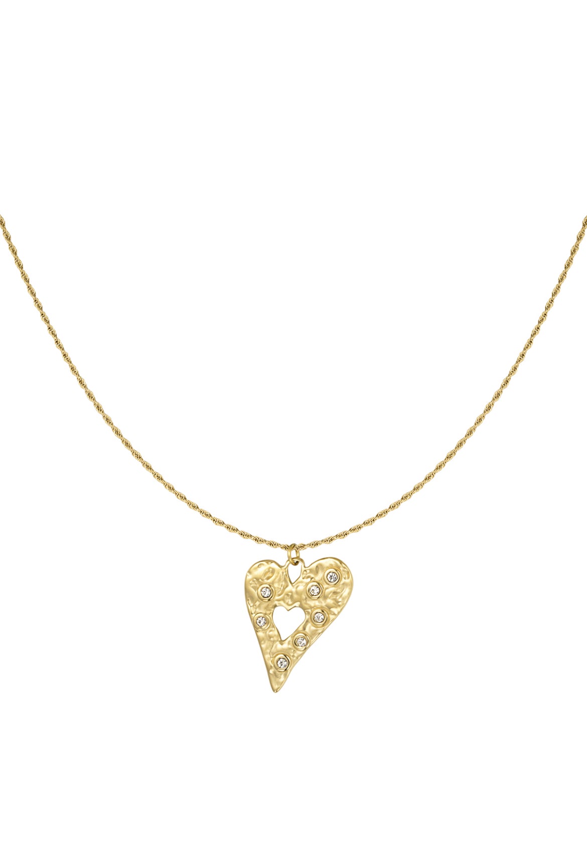 Sparkling heart ketting