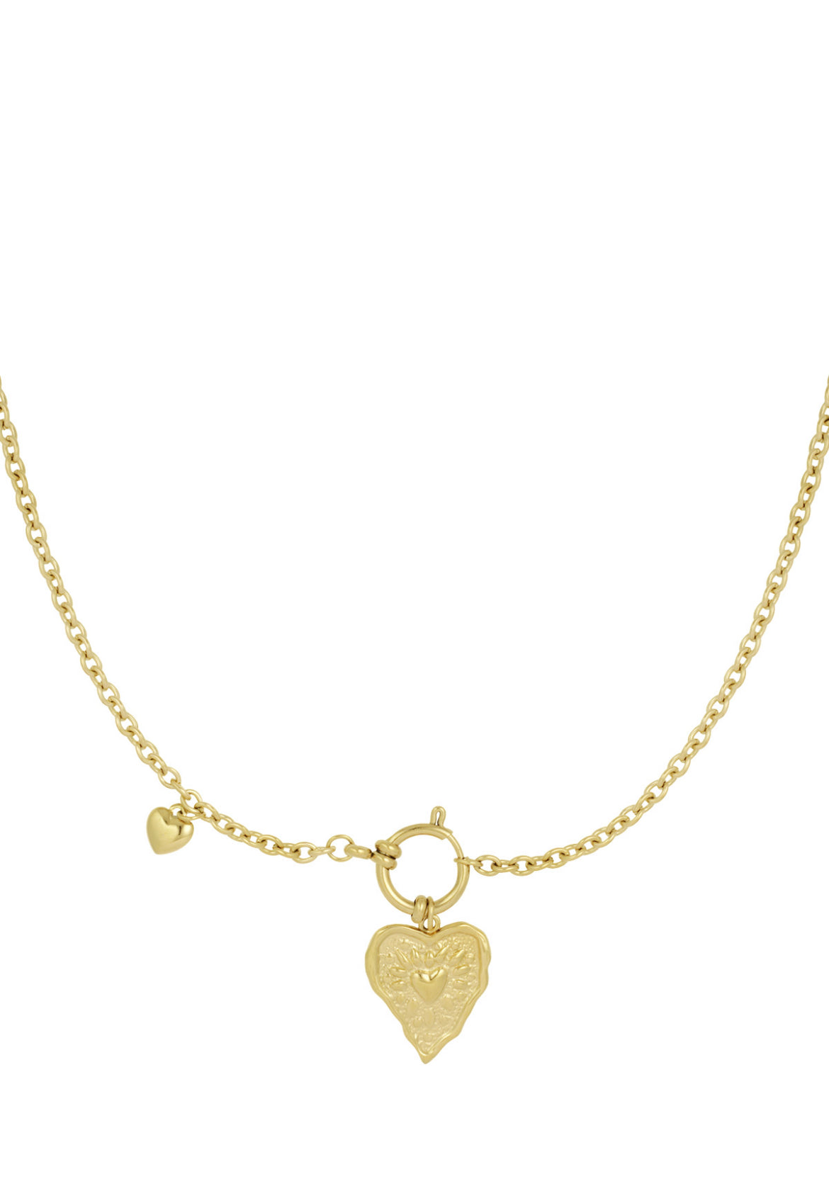 Wavy heart ketting