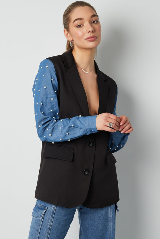 Blazer denim & dazzle