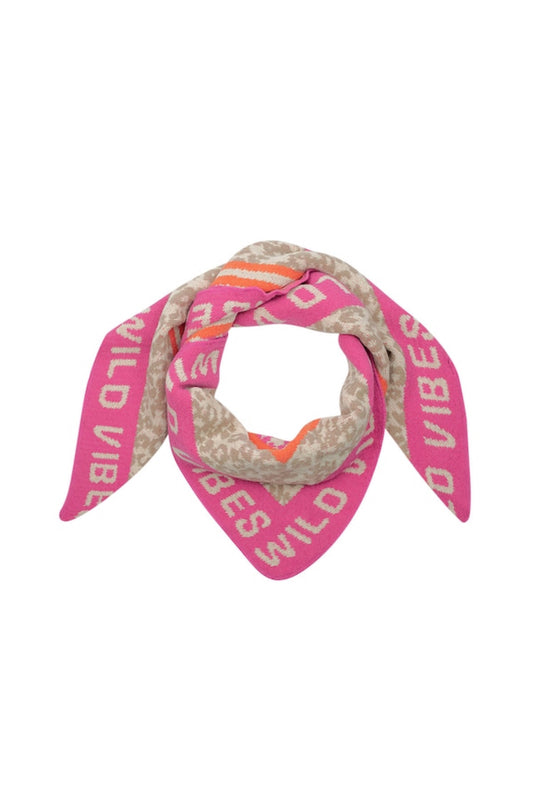 Wild glow sjaal - pink & beige